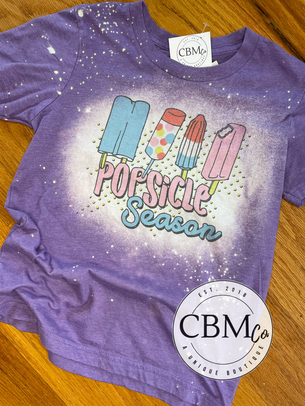 Popsicle Season Youth Bleached Tee