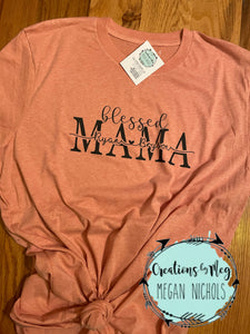 Blessed Mama Personalized Tee