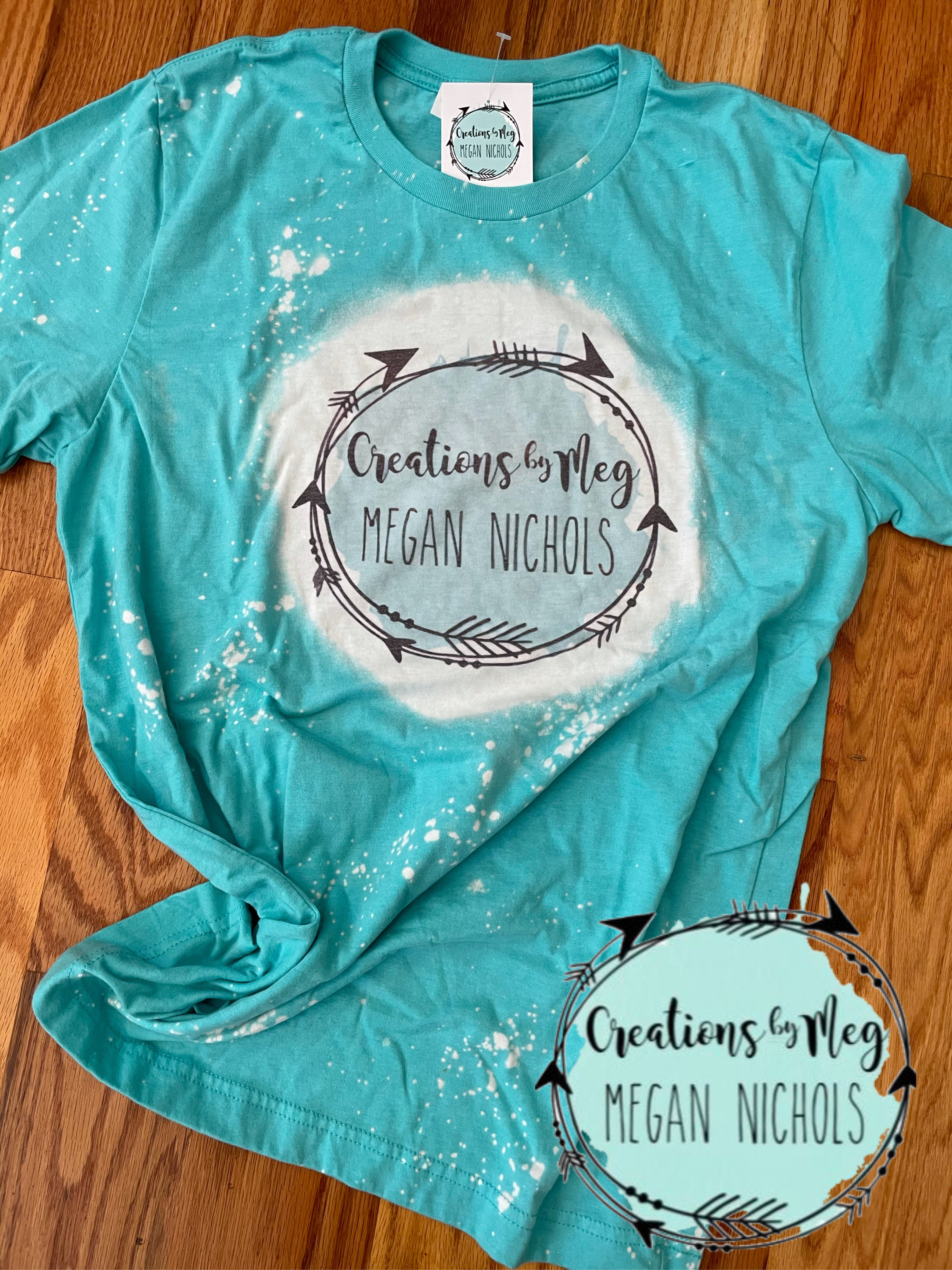 Creations by Meg Tie Dye Monograms Tshirt