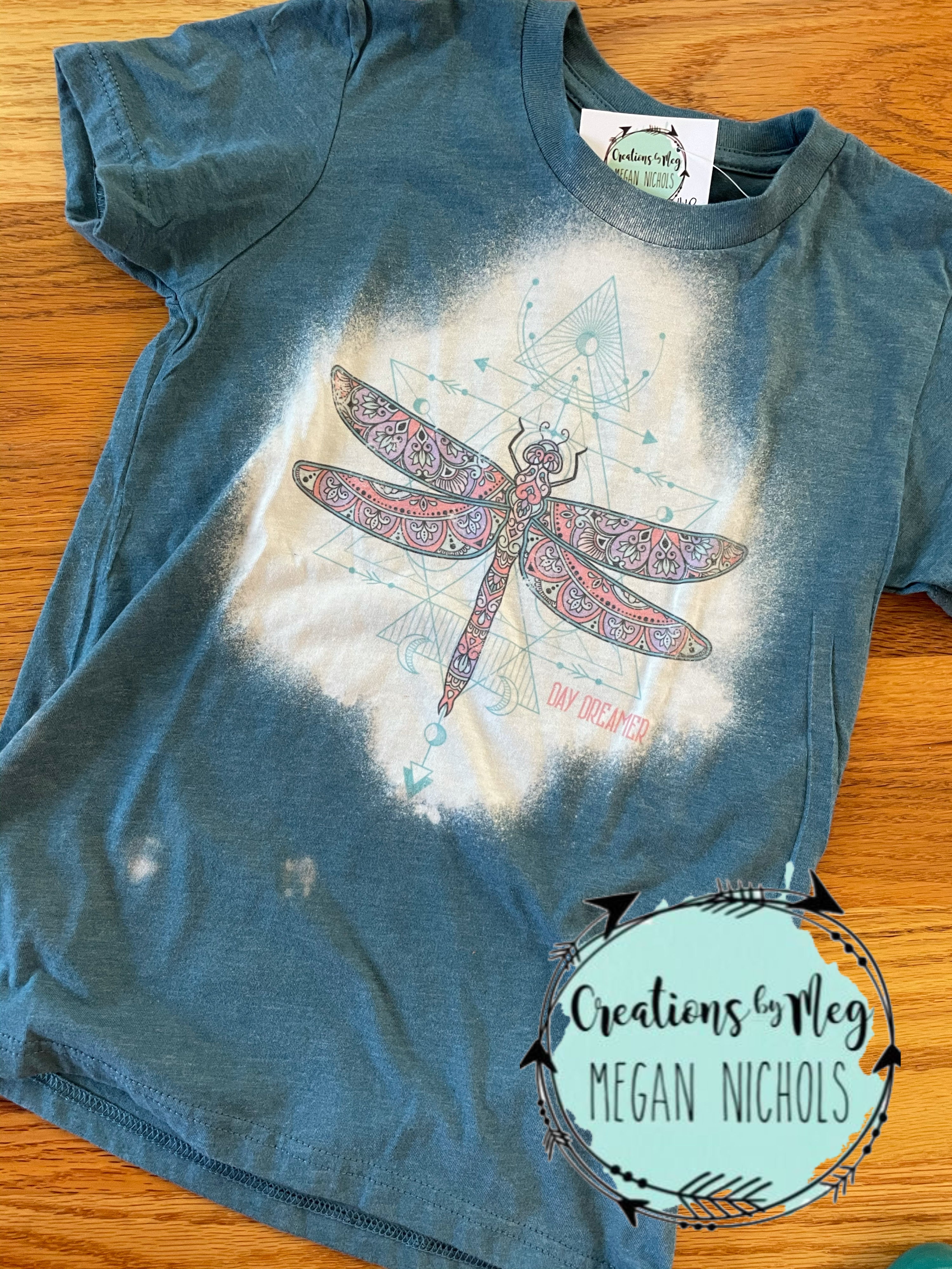 Dragonfly Bleached Tee Youth